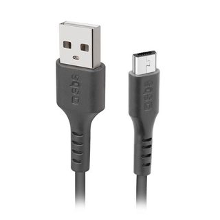SBS LTHL200 - Câble pour données - connecteur pour téléphone portable mâle pour USB mâle - 10 cm