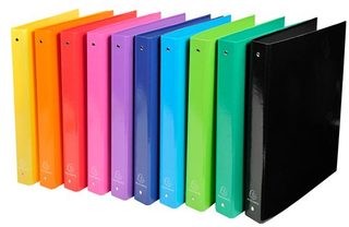 Classeur A4 à 4 anneaux Exacompta Iderama 320 x 260 mm Modèle aléatoire