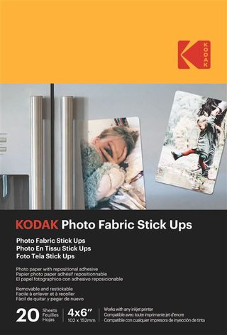 Kodak Pack de 20 feuilles de papier photo autocollant Photo Fabric Stick Ups 10 x 15 cm finition mate