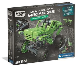 Clementoni Monster Truck Kit Mécanique 2 en 1 260 pièces