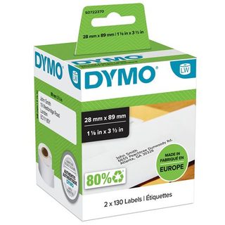 Dymo Pack de 2 rouleaux d'étiquettes d’adresse standard LabelWriter