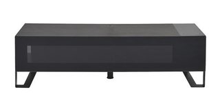 Erard Support TV - 37610 - Meuble de rangement - 160 cm - Carbone - Bois, acier, verre trempé