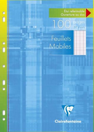 Clairefontaine Feuillets mobiles perforés Metric A4 100 pages Séyès