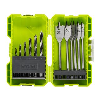 Coffret empilable 12 accessoires perçage bois