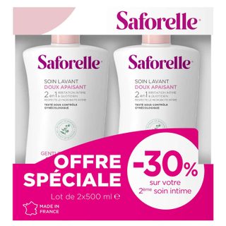 Saforelle soin lavant doux duo 2x500ml