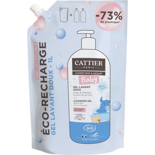 Cattier gel lavant doux bébé recharge 1l
