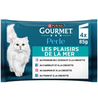 Gourmet Purina perle pâtée pour chat les plaisirs de la mer 4x85g