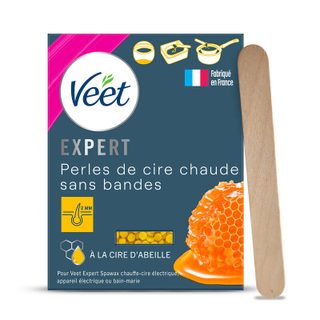 VEET Cire Chaude de Cire d'Abeille en Perles pour Appareil d'Épilation Électrique 230 g