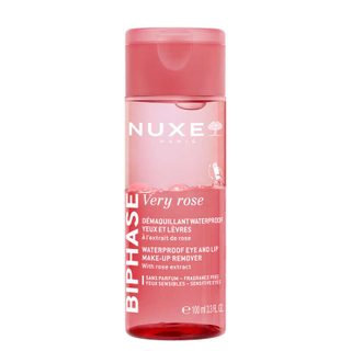 Nuxe very rose démaquillant waterproof biphase yeux et lèvres 100ml
