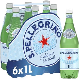 SAN Pellegrino Eau minérale naturelle gazeuse - 6 x 1 L