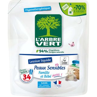 L'arbre vert recharge lessive liquide peaux sensibles x34 lavages
