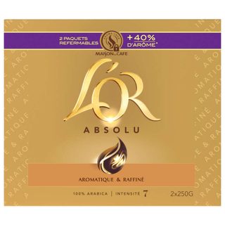 L'or absolu café moulu 100% arabica intensité 7 2x250g