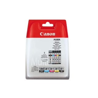 Canon pack 5 cartouches d'encre pgi-580 bk / cli-581 bk/c/m/y