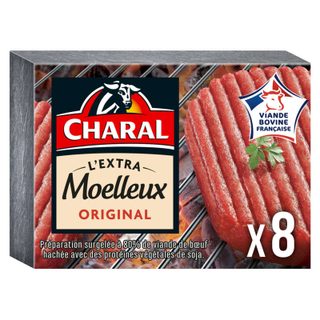 Charal steak haché de bœuf extra moelleux 8x100g