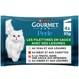 Gourmet Purina perle les filettines avec des légumes 4x85g