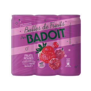 Badoit bulles de fruits fruits rouges pack 6x33 cl