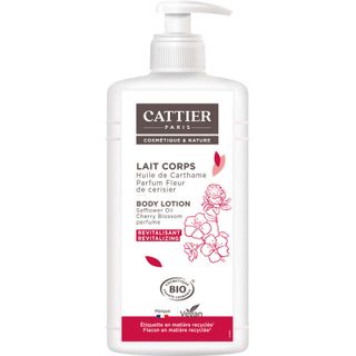 Cattier lait corps revitalisant huile de carthame parfum fleur de cerise 500ml