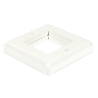 Support plastron RJ45 - MARQUE - Modèle - Couvercle mural 45x45 mm - 2 portes étiquettes - Installation facile
