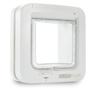 Trixie Chatière à puce Electronique 21 par 21 cm extérieur, 4 positions SureFlap pour chat