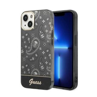 Guess Bandana Paisley - Coque pour iPhone 14 Plus (noir) - 3666339064013