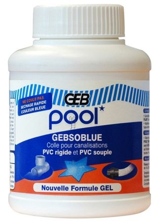 Colle Pool Gebsoblue - GEB - 504501 - 250ml - Résistante à leau salée - Application sous pression
