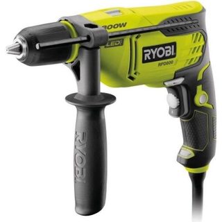 RYOBI - Perceuse à percussion 800 W - 3 000 cp/min - mandrin 13mm - blocage darbre - LED + coffret & butée de profondeur - RPD800-K