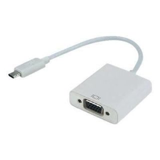MCL Cable vidéo - 22 cm USB/VGA - Pour Appareil vidéo MacBook TV Ordinateur Projecteur