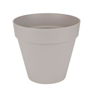 Pot de fleurs - LOFT URBAN - Plastique - Gris Chaud - Rond avec roues - Ø48 5xH44 5cm - 100% récyclé - ELHO