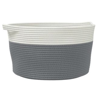 Panier de rangement - VIDAXL - Gris - 38x46 cm - Coton - Pliable - Pratique