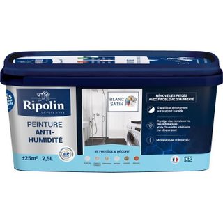 Peinture étanchéité anti-humidité satin blanc 25L Ripolin