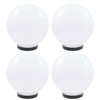 vidaXL 4x Lampes à LED sous Forme de Boule Sphérique Eclairage Lampes Solaires Lampes dAllée Lumière de Jardin Patio 277142