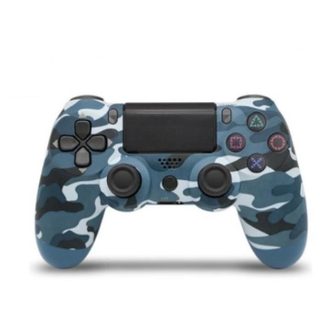 Manette de jeu sans fil Riff DualShock 4 v2 pour PlayStation PS4 - PS TV - PS Now Camouflage bleu