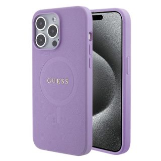 Coque Guess Saffiano MagSafe pour iPhone 15 Pro - Purple