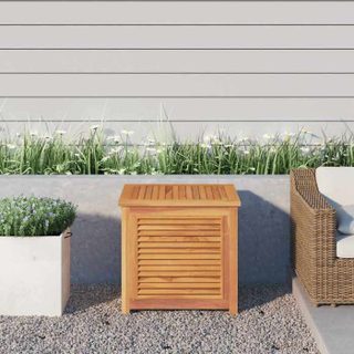 vidaXL Boîte de rangement de jardin et sac 60x50x58cm bois massif teck 363269