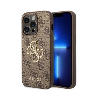 Guess 4G Big Metal Logo - Coque iPhone 15 Pro Max (marron)