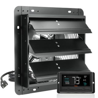 Ventilateur dextraction à Volets-VEVOR-30 5 cm-Contrôleur de Température et dhumidité-Vitesse Variable-1500 m³/h-Serre-Garage