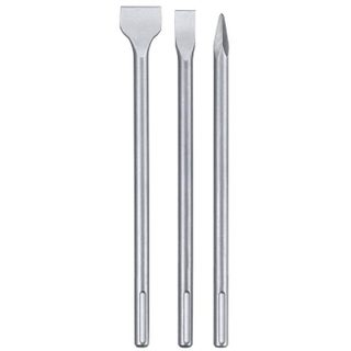 Einhell Jeu de 3 burins pour marteaux perforateurs à mandrin SDS-max (2 burins plats et 1 pointeau)