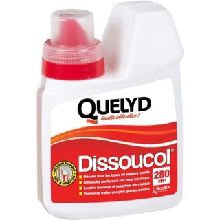 Décolleur papier peint - QUELYD - Dissoucol - Lessive - Supprime les résidus - Flacon 500 ml (280 m²)