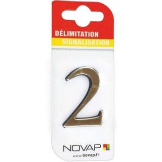 Chiffre autocollant 2 40mm or sur carte