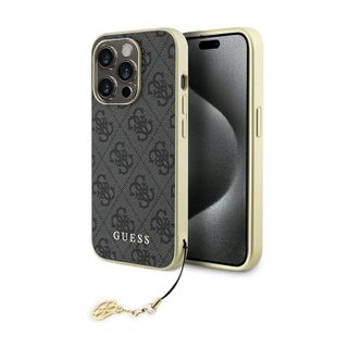 Guess 4G Charms Collection - Coque iPhone 15 Pro (gris)