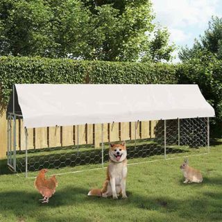 Vidaxl Chenil Extérieur avec Toit pour Chiens 400x100x150 cm Cage Niche Chiots 171497