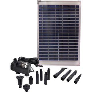 Pompe fontaine - UBBINK - SolarMax 1000 - Débit 1350 l/h - Panneau solaire 18V 580mA - Jets volcan & cloche