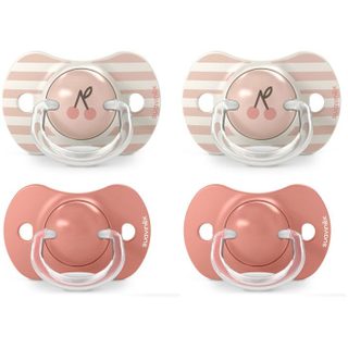 2 Lots de 2 sucettes symétriques - SUAVINEX - Birdies - SX Pro - 18 mois et plus - Rose