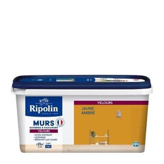 RIPOLIN Peinture Couleur Velours pour Murs Boiseries Radiateurs - Jaune ambre