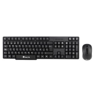Ensemble Clavier et Souris Sans Fil - Ngs - Euphoria Kit - Récepteur Nano USB - Noir - Espagnol