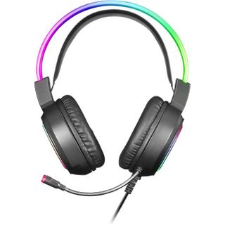Gaming - Mars Gaming - MHRGB Noir - Son Spatial - Microphone Professionnel - Éclairage RGB Flow