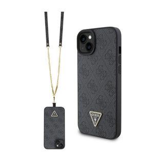 Guess Crossbody 4G Metal Logo - Étui pour iPhone 15 Plus (noir)