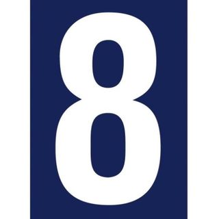 Chiffre adhésif N° rue 8 sur carte