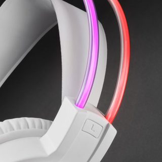 Gaming - Mars Gaming - MHRGB Blanc - Son Spatial - Microphone Professionnel - Éclairage RGB Flow