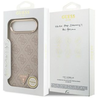 Guess 4G Triangle Logo Case with MagSafe for iPhone 17 Air 6.5 Rose Gold - GUHMP17MP4GTDGMP